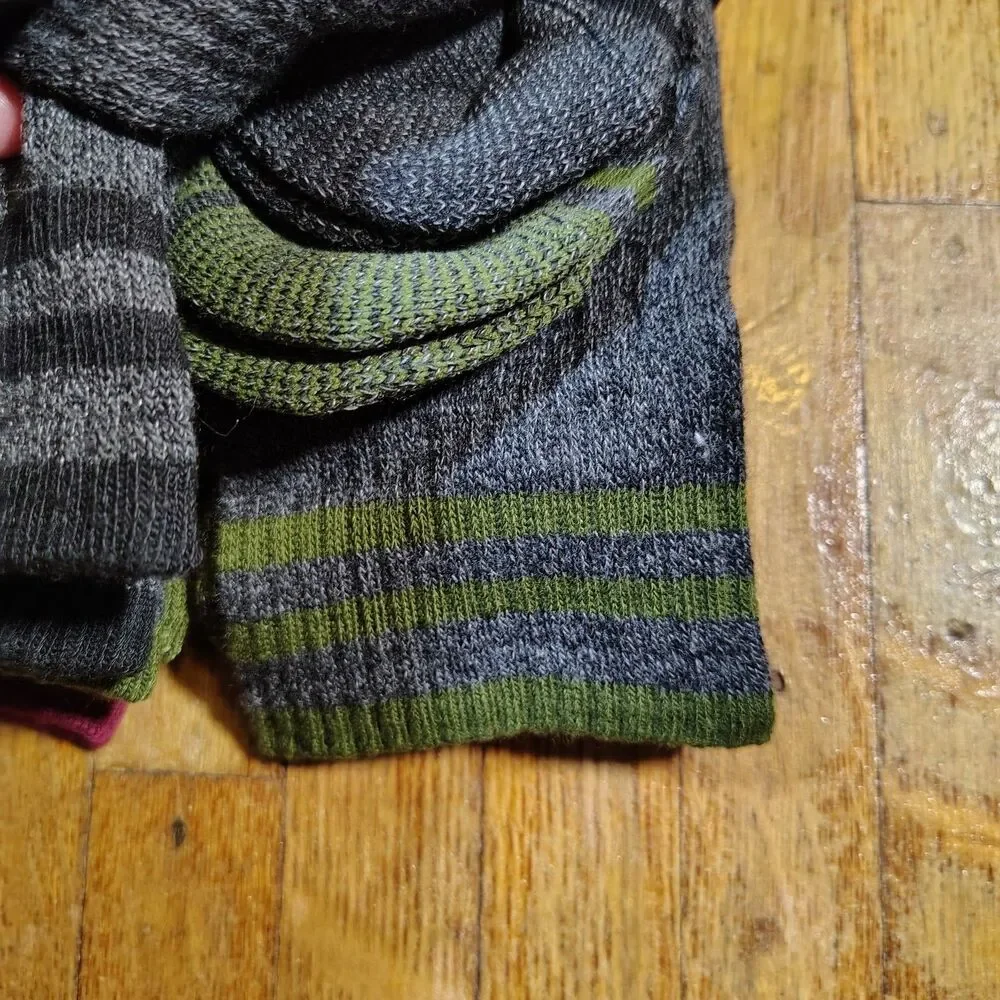 KODIAK TRAIL CREW SOCKS MEN'S 7-12 6 PAIRS DARK GRAY MOISTURE WICKING NEW